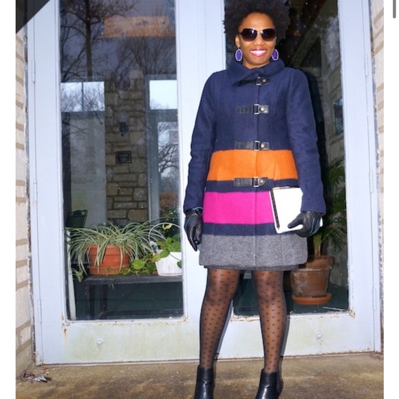 Plenty By Tracy Reese Women Medium Dusken Funnelneck Coat Blogger Anthropologie - Picture 2 of 8